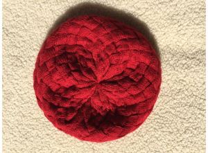 Ladies Knit Hat Beanie Red