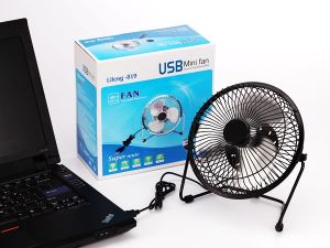 6" Adjustable portable Office Desk USB Metal Mini Rotary Cooler Cooling Fan(Lileng-819)