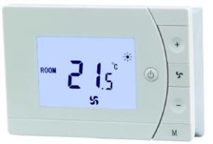 Touch screen digital programmable room thermostat for central air conditioner