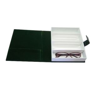 Compartments Leather Sunglasses Box