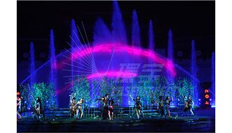 Large Scale Water Show night show in the theme park