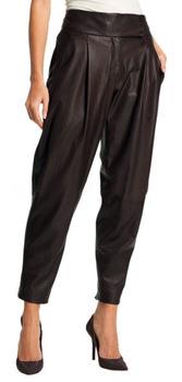 Women's Tapered Leather Trousers