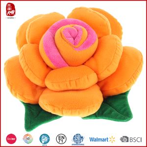 Orange Flower-shaped Stuffed Cushion