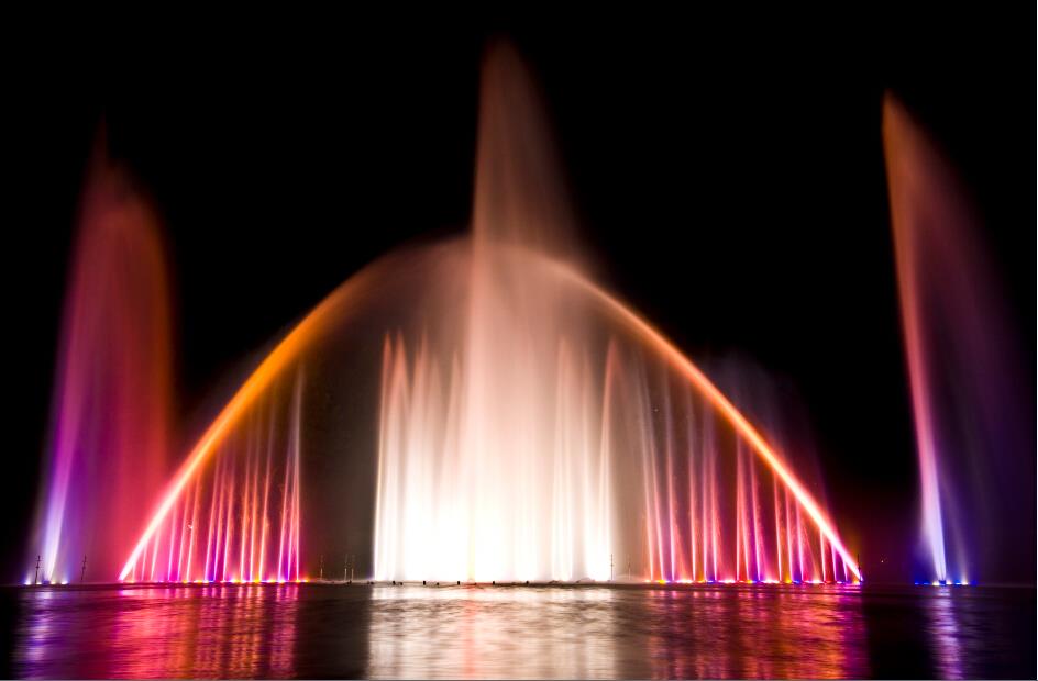 Rainbow fountain Musical dancing fountain large colorful multimedia musical fountain