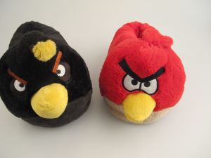Stuffed Angry Birds Soft Indoor Fluffy Animal Slippers
