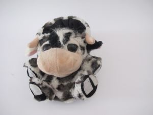 Fuzzy Soft Plush Stuffed Cow Animal Slippers