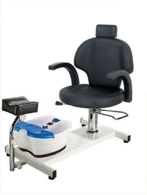 Recline Pedicure Chair With Chrome Base