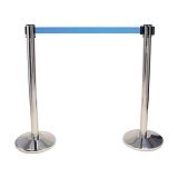 Stainless Steel Fence Crowd Control Queue Retractable Rope Stanchion Belt Barrier