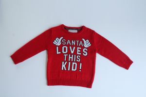 Santa Loves This Kid Sweater Christmas Jumper
