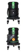 Quad Vertical One Horizonal Line Laser With Plumb Beam Shockproof Rubber Protection Green Beam (4v1h1d)