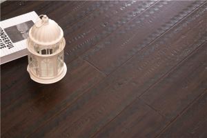 Antiqued Deep Brown Strand Woven Bamboo Flooring