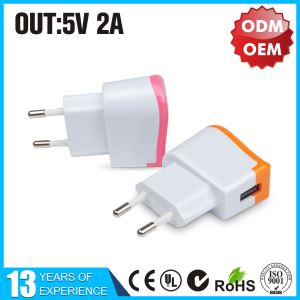 CE Certificate High Quality Wall Charger 5V2A Colorful Charger