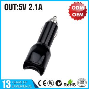 CE Certification High Quality 2 Port Mini USB Car Charger 2.1A