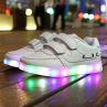 Dropshipping great 7 color kids LED shoes easy USB charging light up shoes for children wholesale fluorescent LED shoes