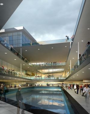 Modern Shopping Center Rendering