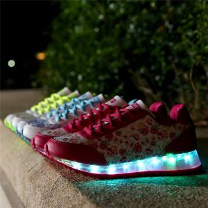 New Style Womens LED Shoes USB Charging Light Up Shoes Wholesales Women’s LED Sneakers