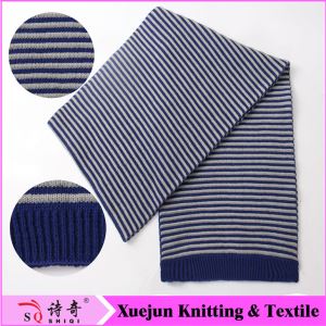 Mens Acrylic Stripe Plain Knitting Scarf