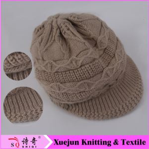 Ladies Knitting Visor Hat