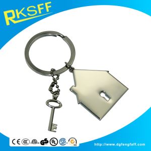 Zinc Alloy House Shaped Keychain