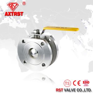 Stainless Steel Floating API/DIN/JIS Standard Italian Wafer Type Ball Valve, CF8/CF8M with Handle Operated