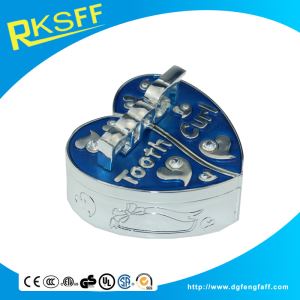 Zinc Alloy Blue Heart-shaped Tooth Boxes