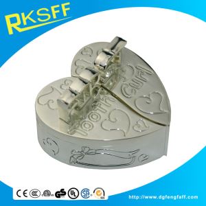 Zinc Alloy Silver Heart-shaped Tooth Boxes