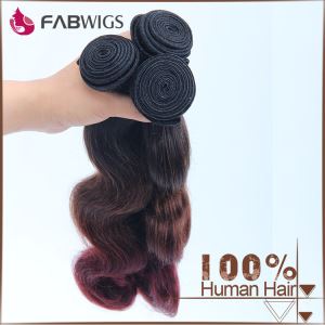 Cool Ombre 1b#/30# Spiral Curl Brazilian Virgin Hair Weft