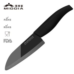 5.5" Mirror Black Ceramic Utility Knife, Steak Knife