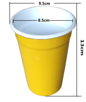 Enamelware Mug Clear Plastic Mini Cup Jelly