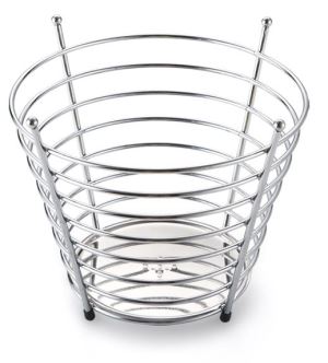 Round Fruit Basket With Stainless Steel Plate
