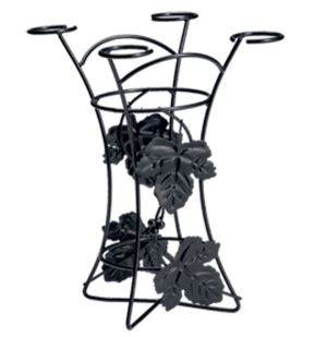 Metal Wine Glass Holder With Black Painting