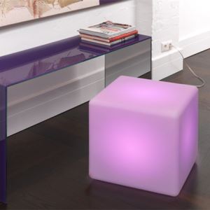 50CM RGB Battery Illuminated Led Cube Chair