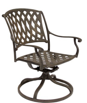 Outdoor Garden Cast Aluminum Swivel Dining Chair