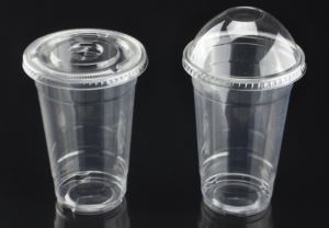 18oz/540ml Pet Disposable Plastic Cup with Lid