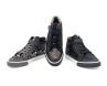 Women's Casual Styles Black High Top Lace-up Shoes