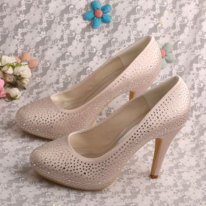 Wedopus Custom Handmade Platform Shiny Wedding Shoes