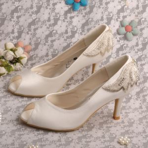 Wedopus High Quality Marfil Shoes for wedding