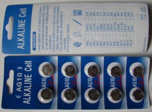 Alkaline Button Cell Battery for Calculator (AG10/LR1130)