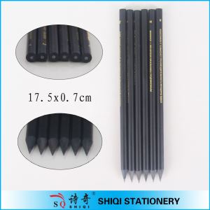 Natural Black Wooden Pencil With OEM Logo