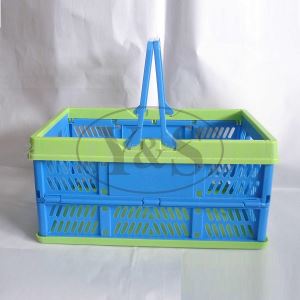 Injection plastic folding basket, injection plastic vegetable/ fruit/washing basket mould,
