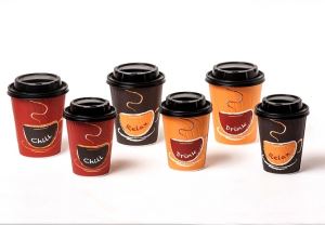 Coffee paper cup with lid