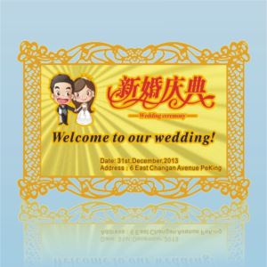 Silk-Screen Printing Metal Wedding Card