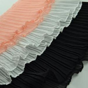Fancy vision design 100% chiffon lace fabric for women's garment