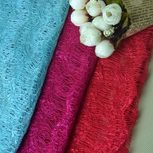 Factory low price nylon eyelash lace fabric for women's garment