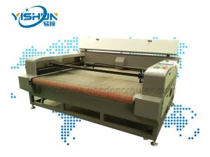 1610 RECI 80w CNC co2 garment fabric leather laser cutter machine with auto feeding on sale