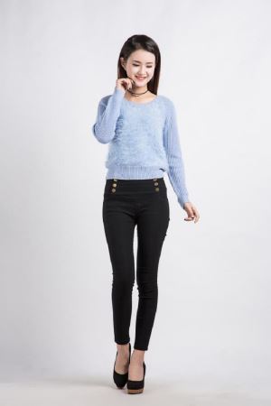 Pure Solid Spring And Autumn Knit Pullovers Sweaters