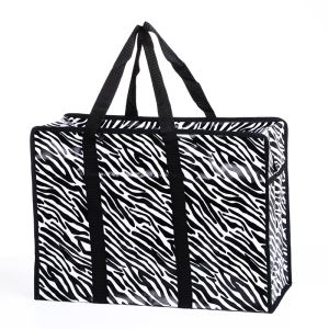 zebra design Non Woven Laminated Shopping Tote Bag, with Custom Size,pp non woven bag