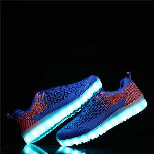 Drop shipping, 2016 wholesales mens high top LED shoes breathable light up shoes for men