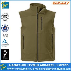 Men Polyester Spandex Breathable Waterproof Softshell Vest Men Polyester Spandex Waterproof Softshell Vest