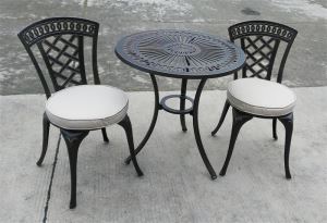 Cast Aluminum Mesh Design Bistro Patio Garden Table Outdoor Furniture
